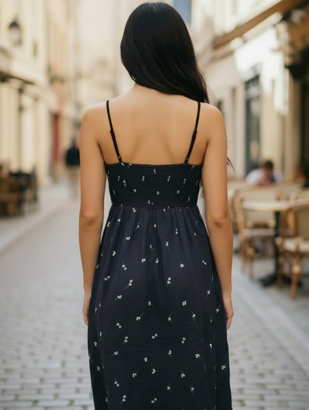 LIBÉ Floral Midi Dress with Side Slit - Picture 2 of 12
